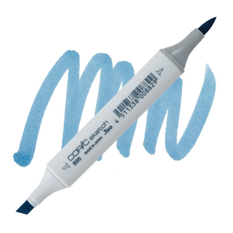 Lihová fixa COPIC Sketch oboustranná Brush & Chisel, B95 Light grayish cobalt
