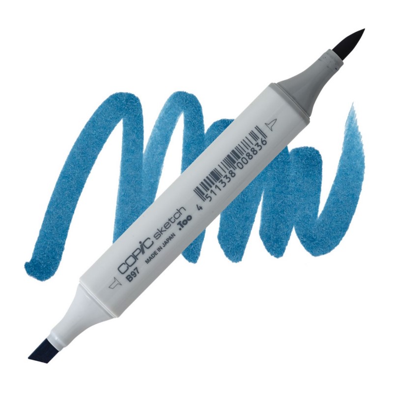 Lihová fixa COPIC Sketch oboustranná Brush & Chisel, B97 Night blue