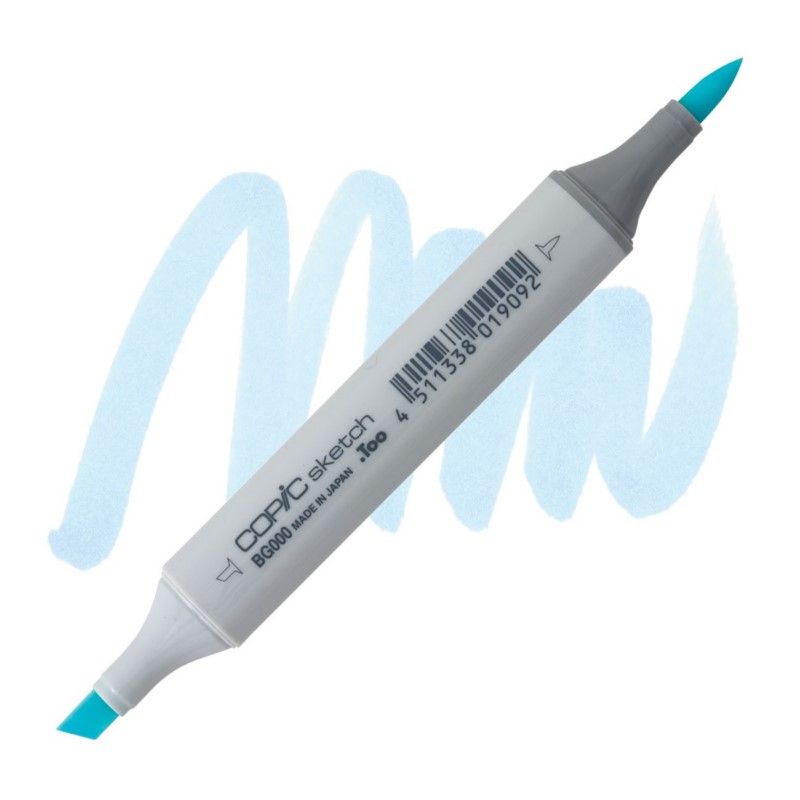 Lihová fixa COPIC Sketch oboustranná Brush & Chisel, BG000 Pale aqua