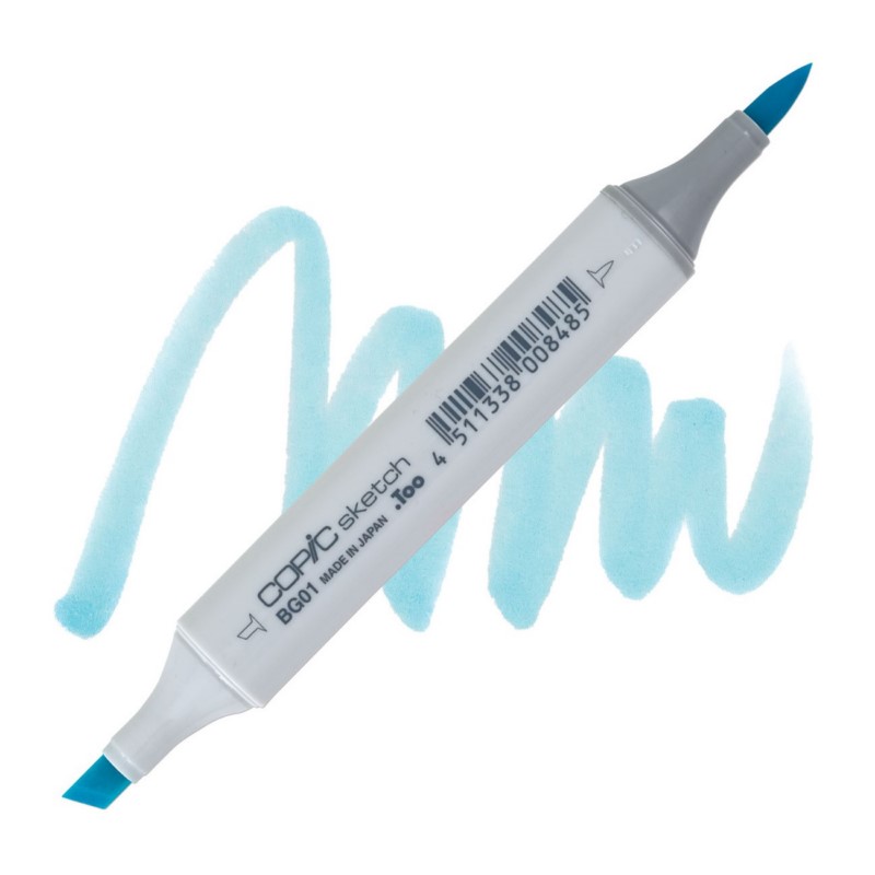 Lihová fixa COPIC Sketch oboustranná Brush & Chisel, BG01 Aqua blue