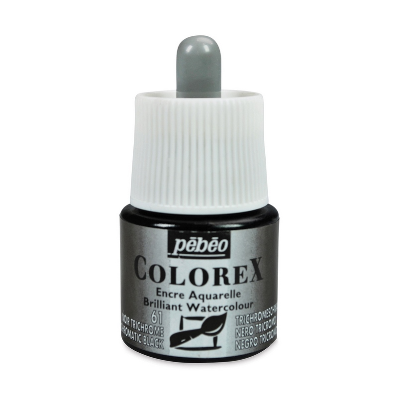 PEBEO akvarelový inkoust Colorex, Trichromatic black 61