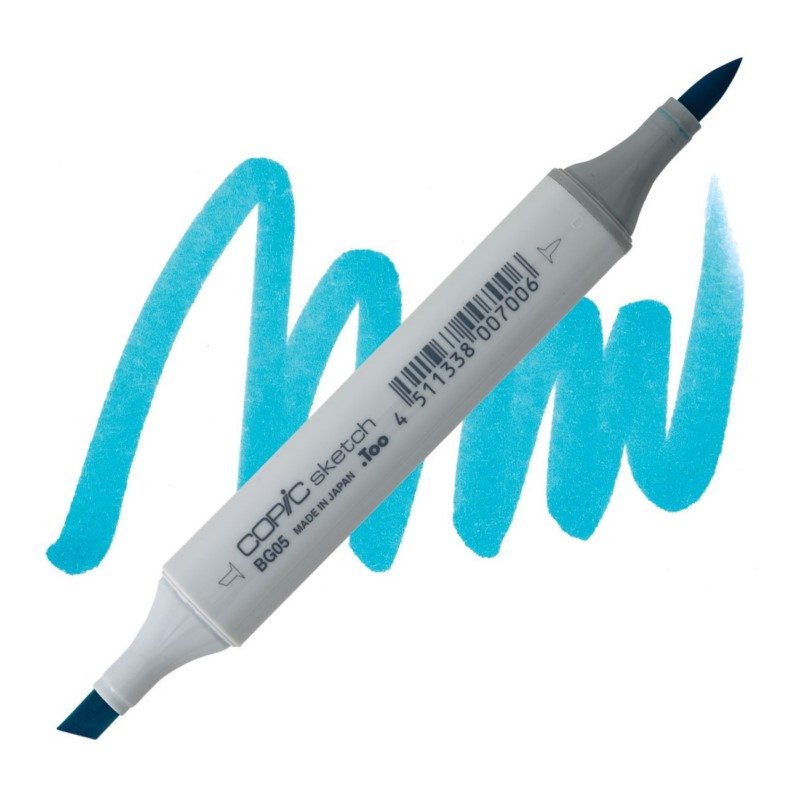 Lihová fixa COPIC Sketch oboustranná Brush & Chisel, BG05 Holiday blue
