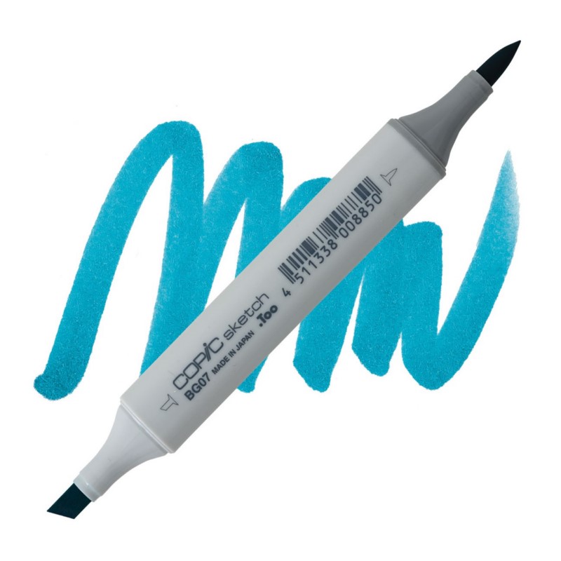 Lihová fixa COPIC Sketch oboustranná Brush & Chisel, BG07 Petroleum blue