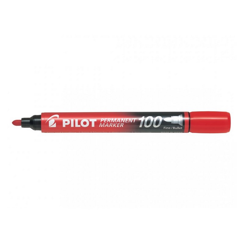 PILOT permanentní popisovač 100 kulatý, červený