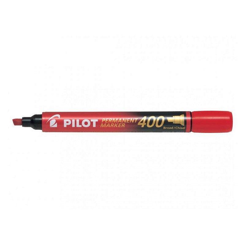 PILOT permanentní popisovač 400 šikmý, červený