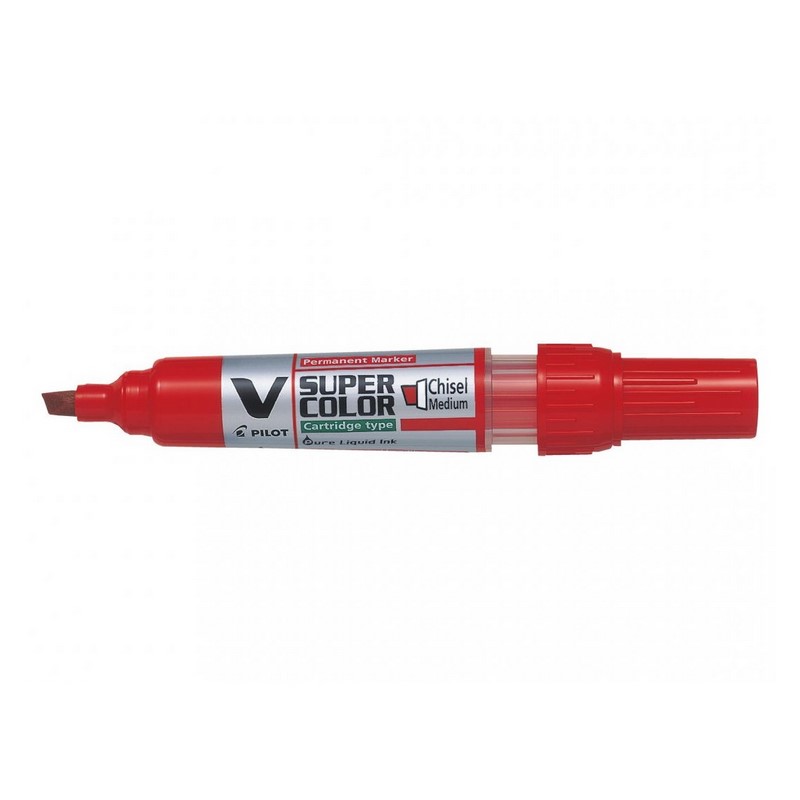 PILOT lihový V-Super Color Chisel, červený