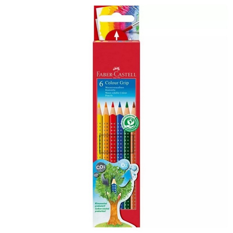 Školní akvarelové pastelky FABER-CASTELL Grip, 6ks