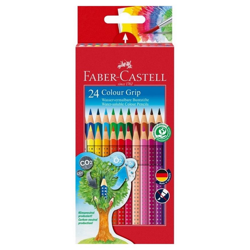 Školní akvarelové pastelky FABER-CASTELL Grip, 24ks