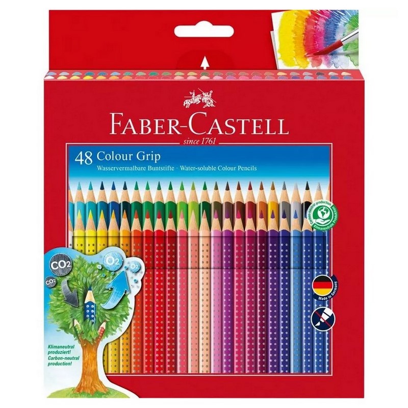 Školní akvarelové pastelky FABER-CASTELL Grip, 48ks