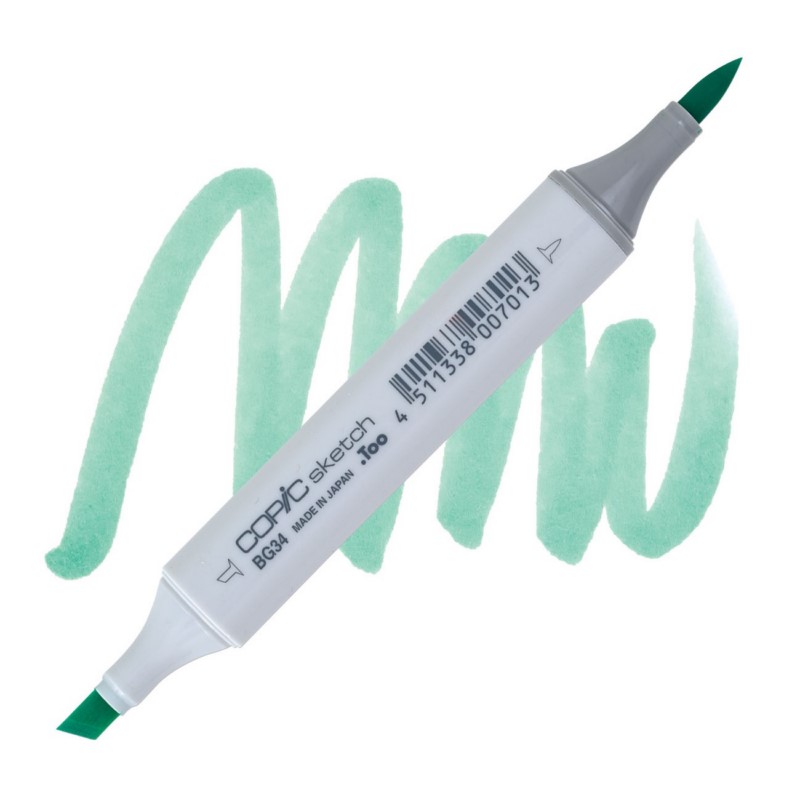 Lihová fixa COPIC Sketch oboustranná Brush & Chisel, BG34 Horizon green