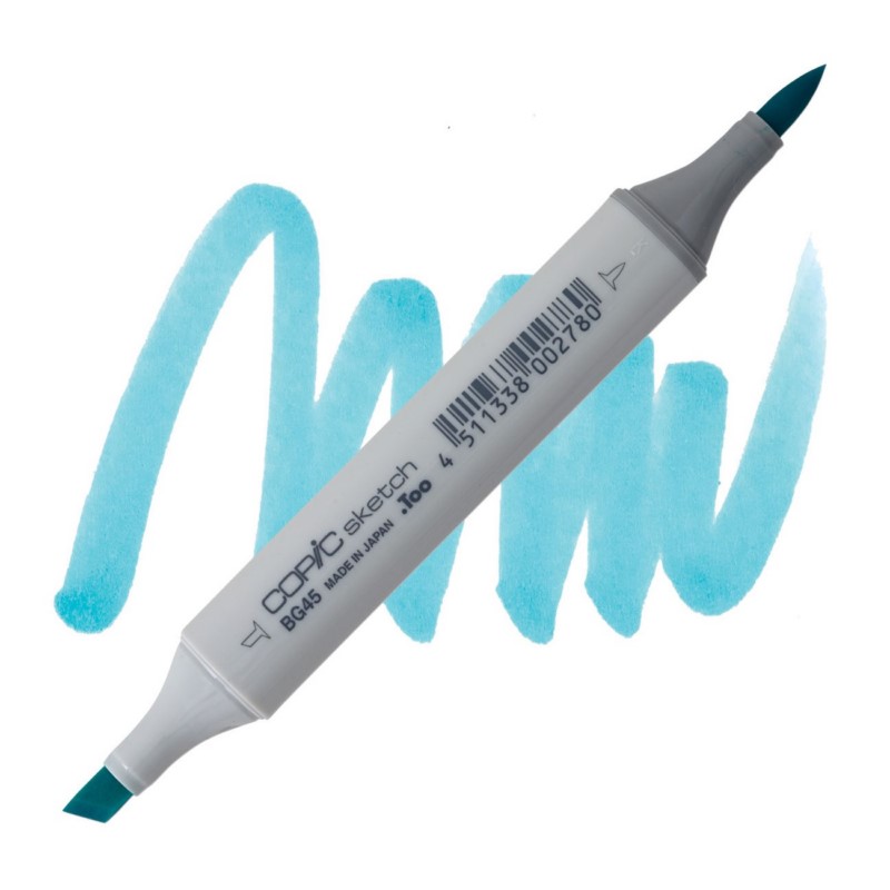 Lihová fixa COPIC Sketch oboustranná Brush & Chisel, BG45 Nile blue