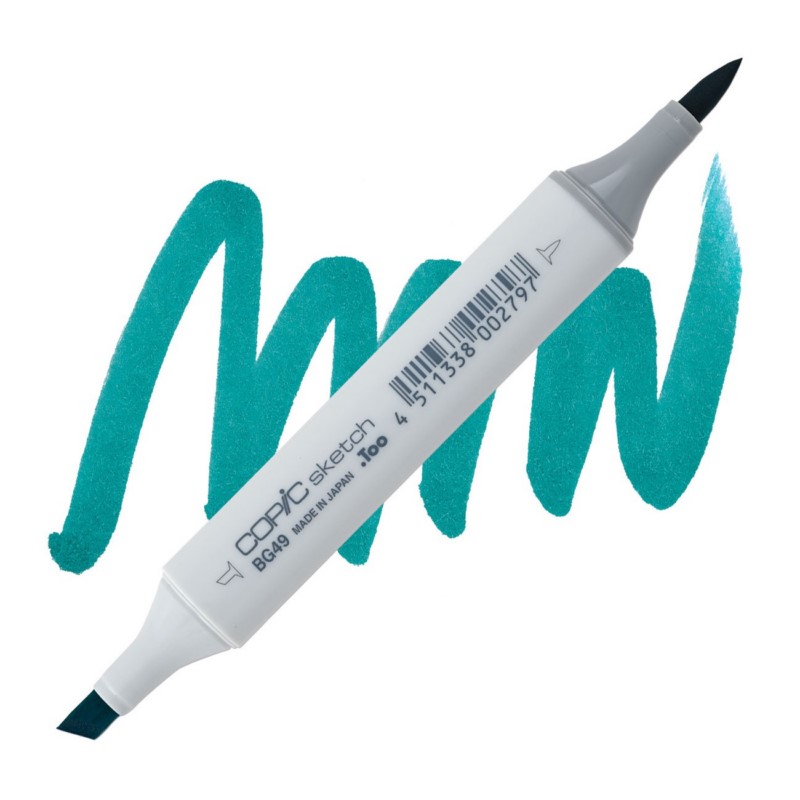 Lihová fixa COPIC Sketch oboustranná Brush & Chisel, BG49 Duck blue