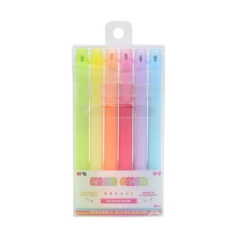 M&G zvýrazňovače Magic Color, 6ks gumovací