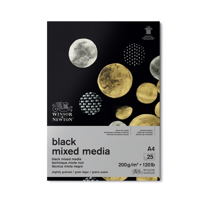 Blok WINSOR & NEWTON Black Pad, A4 25 černých listů