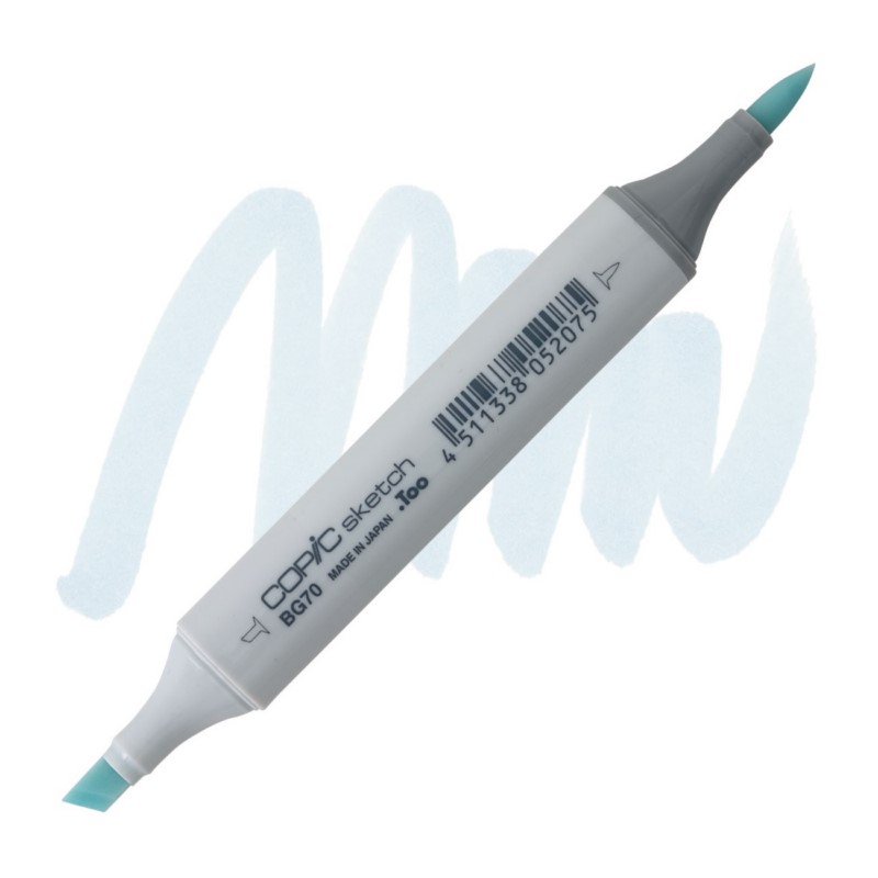 Lihová fixa COPIC Sketch oboustranná Brush & Chisel, BG70 Ocean mist