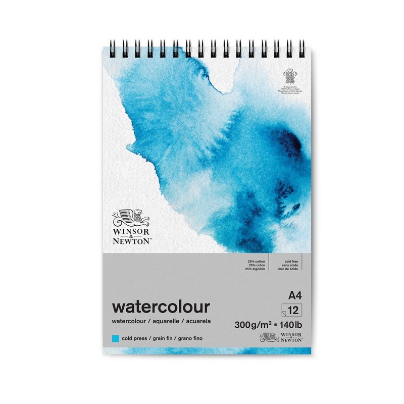 Skicář WINSOR & NEWTON Watercolour Pad, A4 12 listů