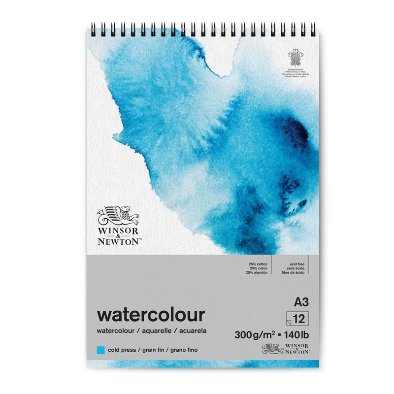 Skicář WINSOR & NEWTON Watercolour Pad, A3 12 listů