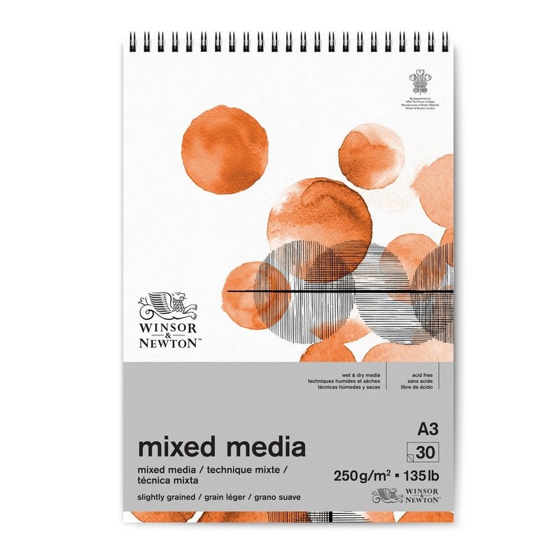 Skicář WINSOR & NEWTON Mixed Media Pad, A3 30 listů