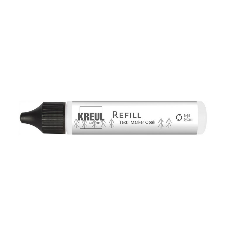 Náplň do popisovačů na textil KREUL Opak 25ml, bílá