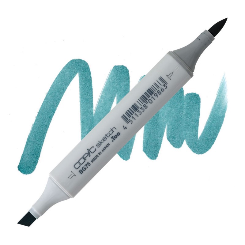 Lihová fixa COPIC Sketch oboustranná Brush & Chisel, BG75 Abbys green