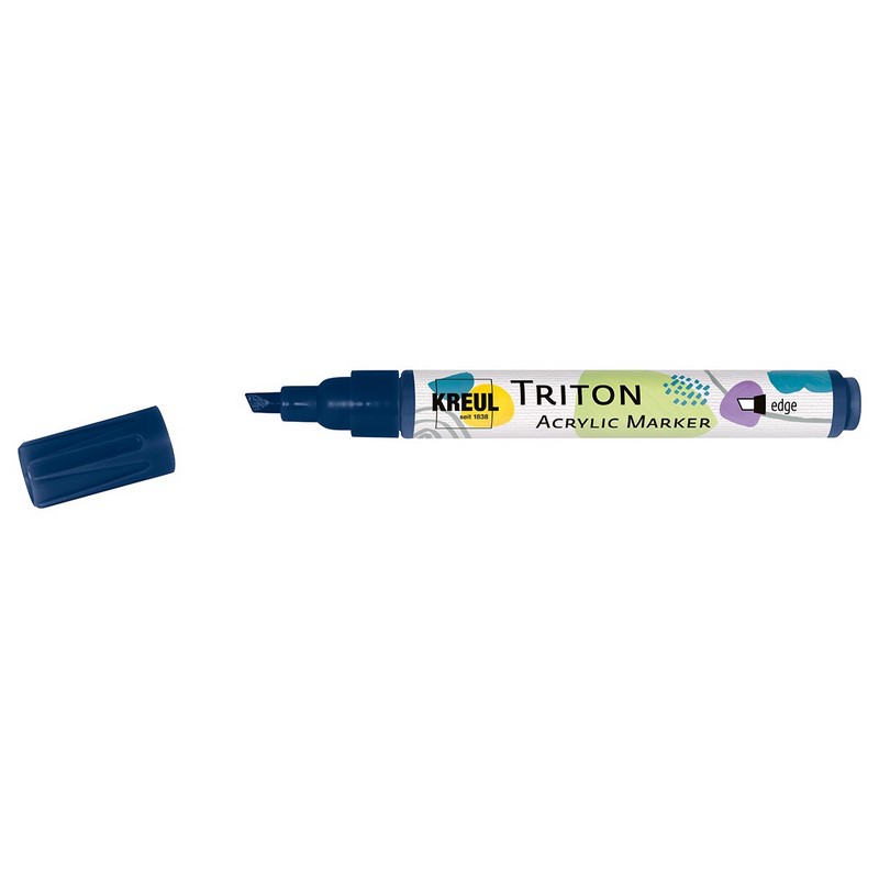 Akrylový popisovač KREUL Triton šikmý, tmavě modrý