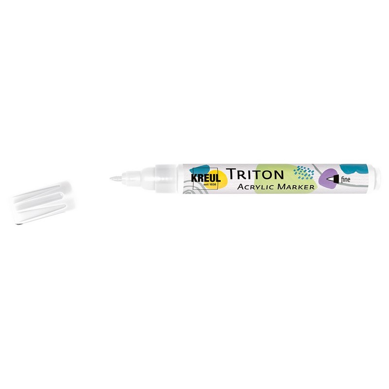 Akrylový popisovač KREUL Triton tenký, bílý