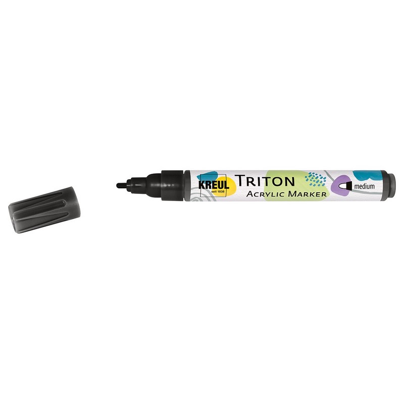 Akrylový popisovač KREUL Triton kulatý, černý