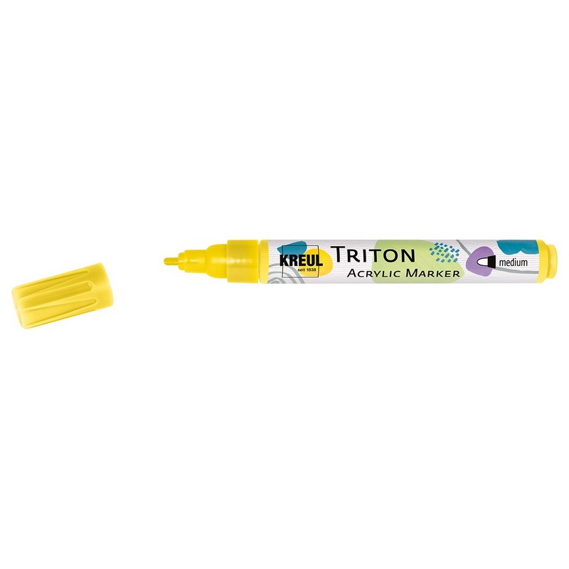 Akrylový popisovač KREUL Triton kulatý, žlutý
