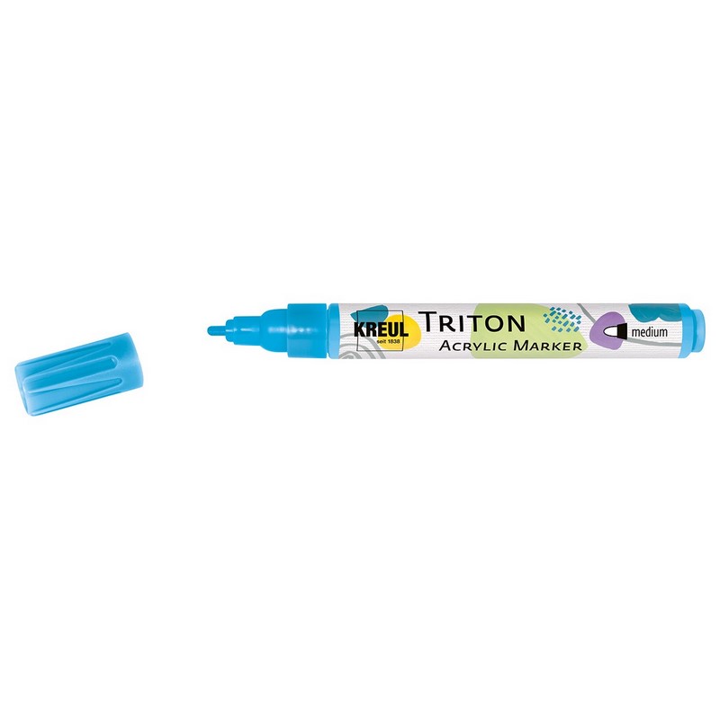 Akrylový popisovač KREUL Triton kulatý, světle modrý