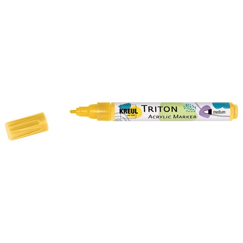 Akrylový popisovač KREUL Triton kulatý, žlutá kukuřice