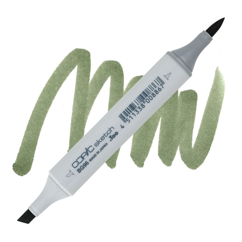Lihová fixa COPIC Sketch oboustranná Brush & Chisel, BG96 Bush