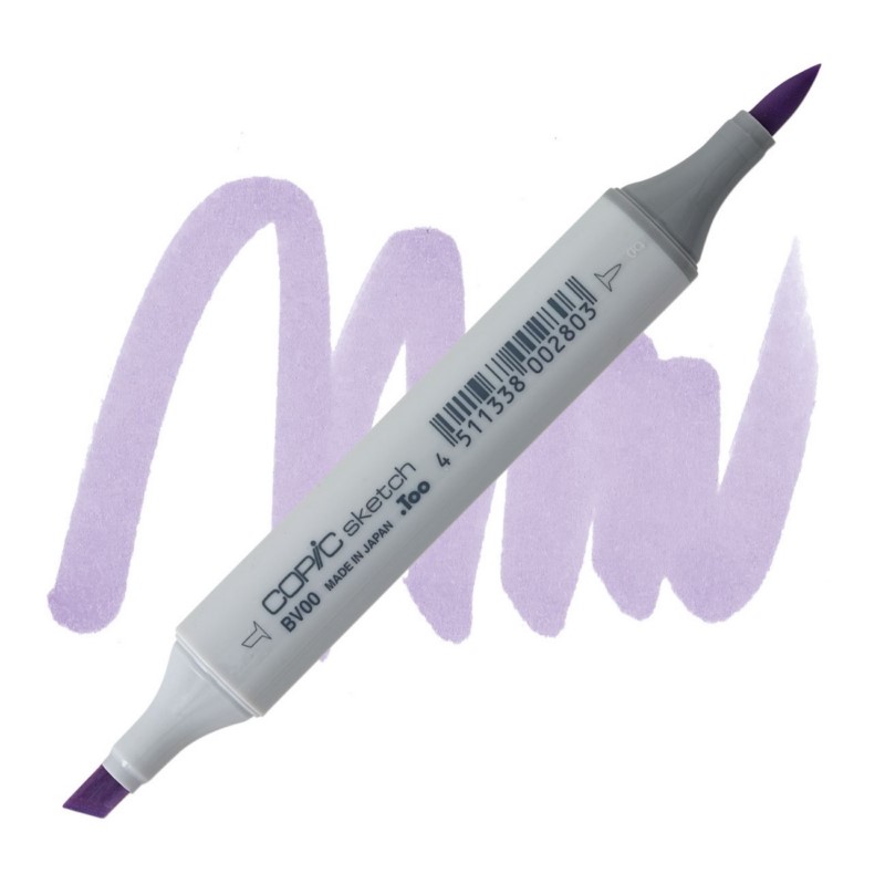 Lihová fixa COPIC Sketch oboustranná Brush & Chisel, BV00 Mauve shadow