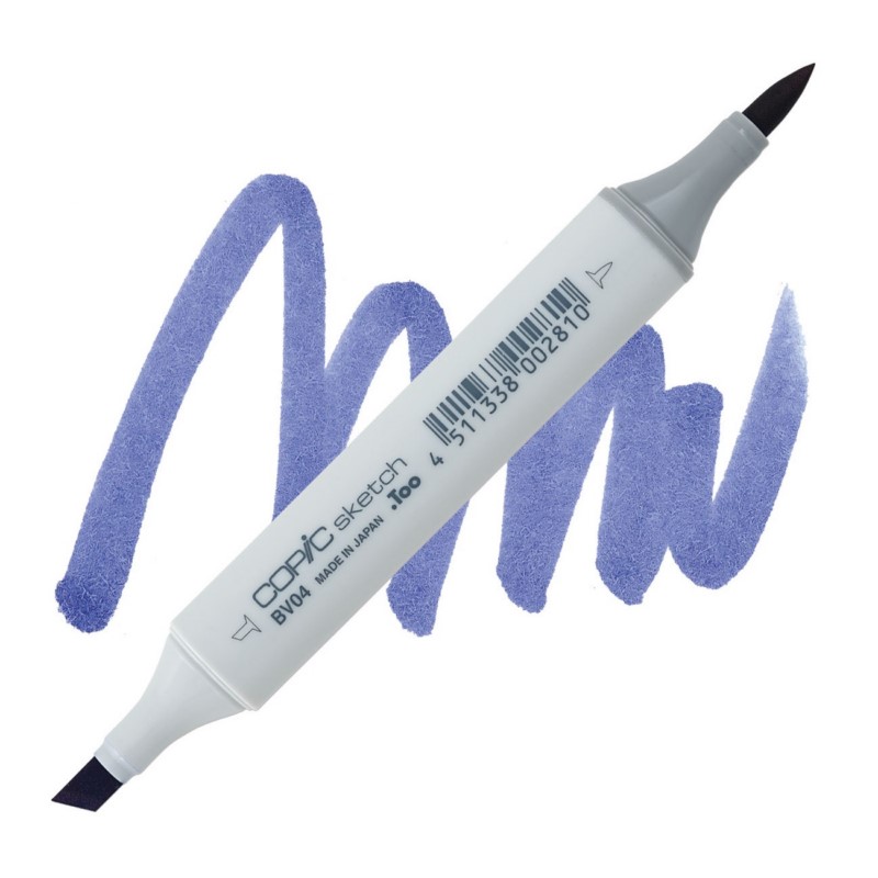 Lihová fixa COPIC Sketch oboustranná Brush & Chisel, BV04 Blue berry