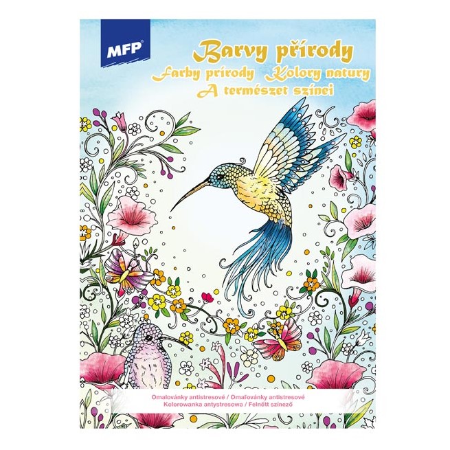 Omalovánky antistresové Barvy přírody, A4 32 listů