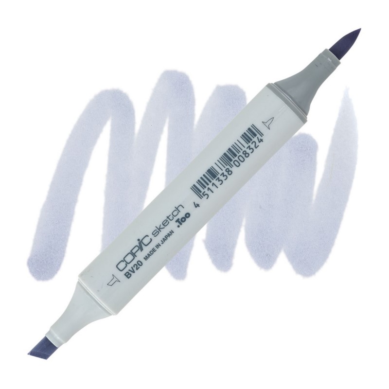 Lihová fixa COPIC Sketch oboustranná Brush & Chisel, BV20 Dull lavender