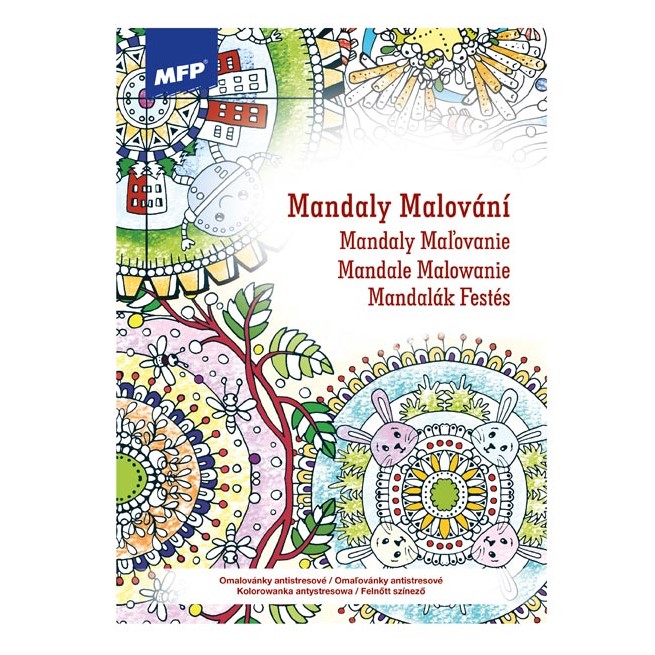 Omalovánky antistresové Mandaly malování, A4 32 listů