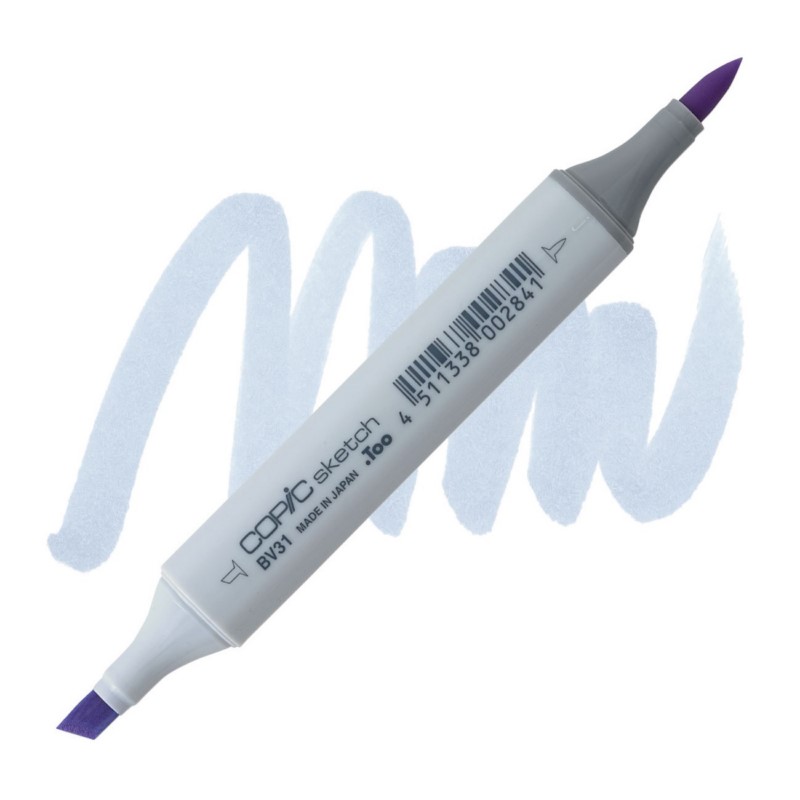 Lihová fixa COPIC Sketch oboustranná Brush & Chisel, BV31 Pale lavender