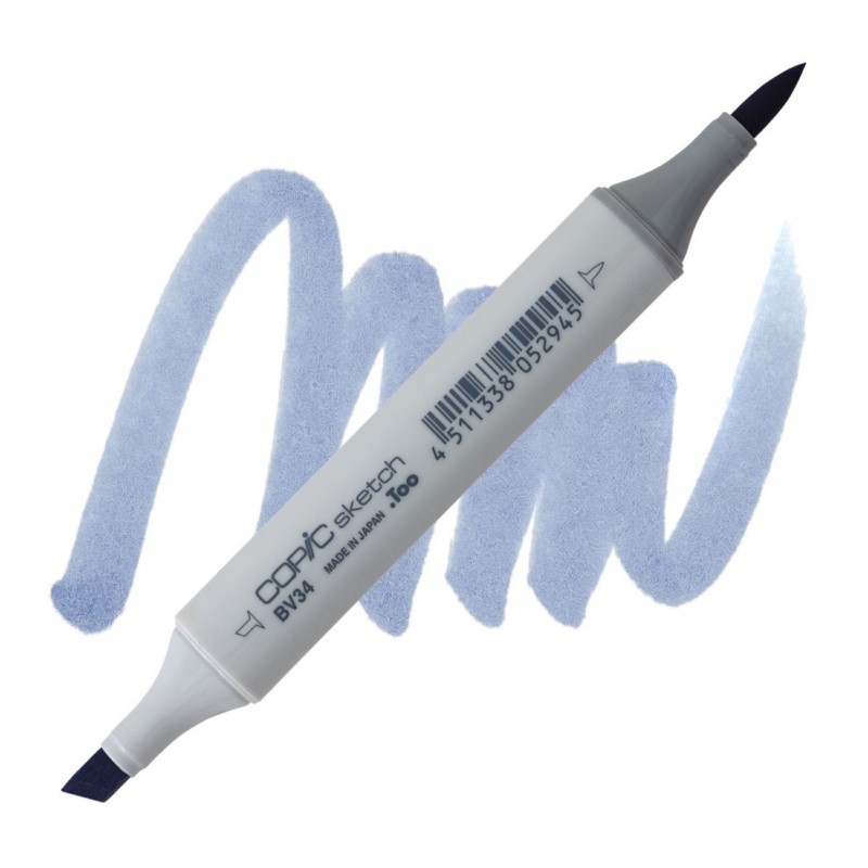 Lihová fixa COPIC Sketch oboustranná Brush & Chisel, BV34 Bluebell