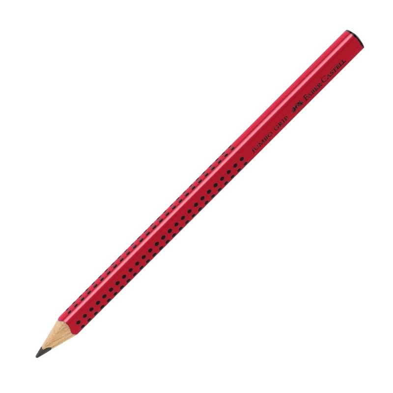 FABER-CASTELL grafitová tužka Grip JUMBO, B červená