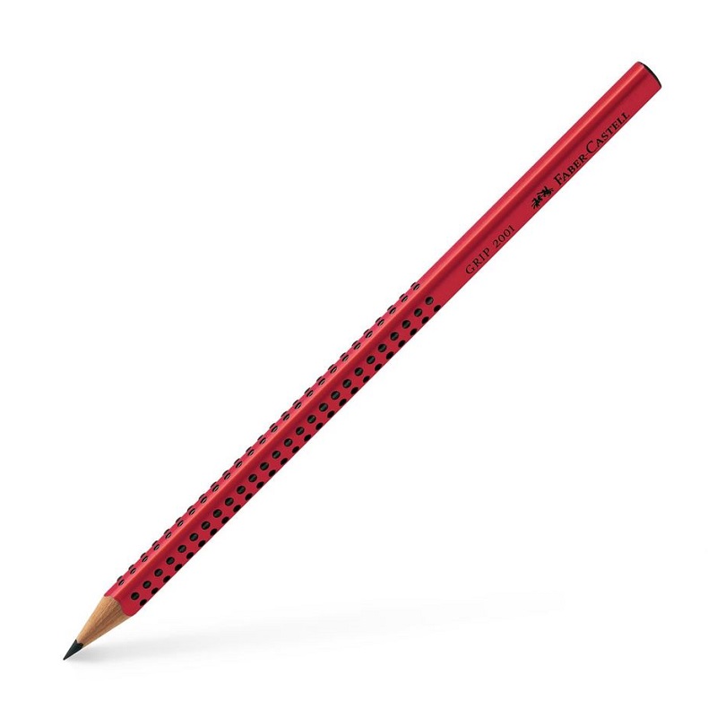 FABER-CASTELL grafitová tužka Grip, B červená