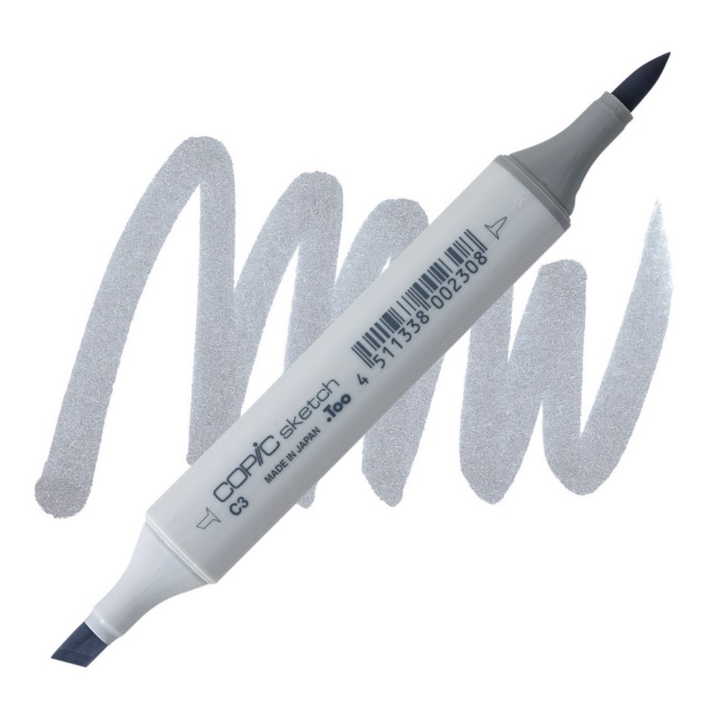 Lihová fixa COPIC Sketch oboustranná Brush & Chisel, C3 Cool gray 3