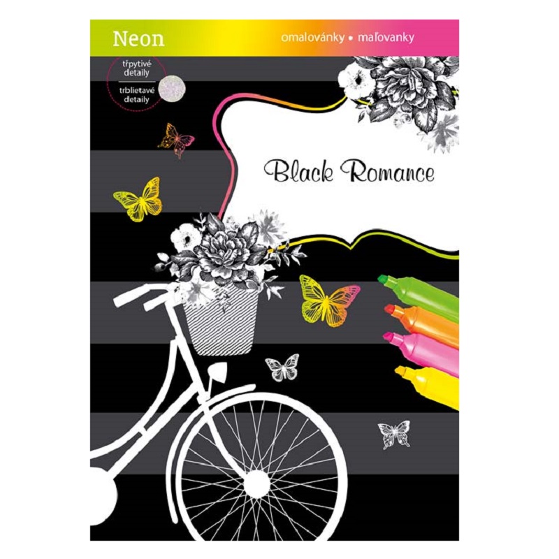Třpytivé omalovánky NEON, Black Romance