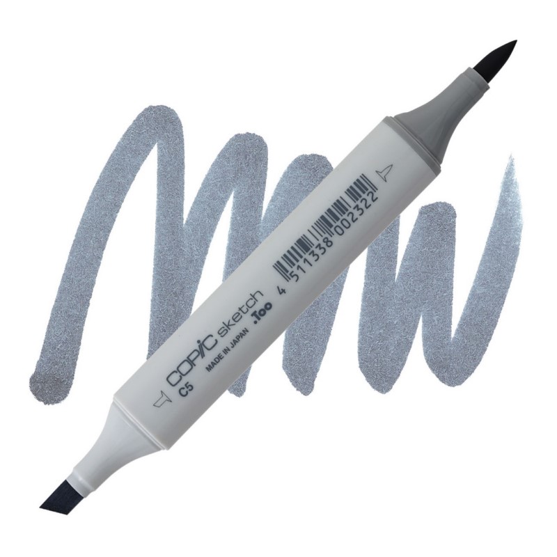 Lihová fixa COPIC Sketch oboustranná Brush & Chisel, C5 Cool gray 5