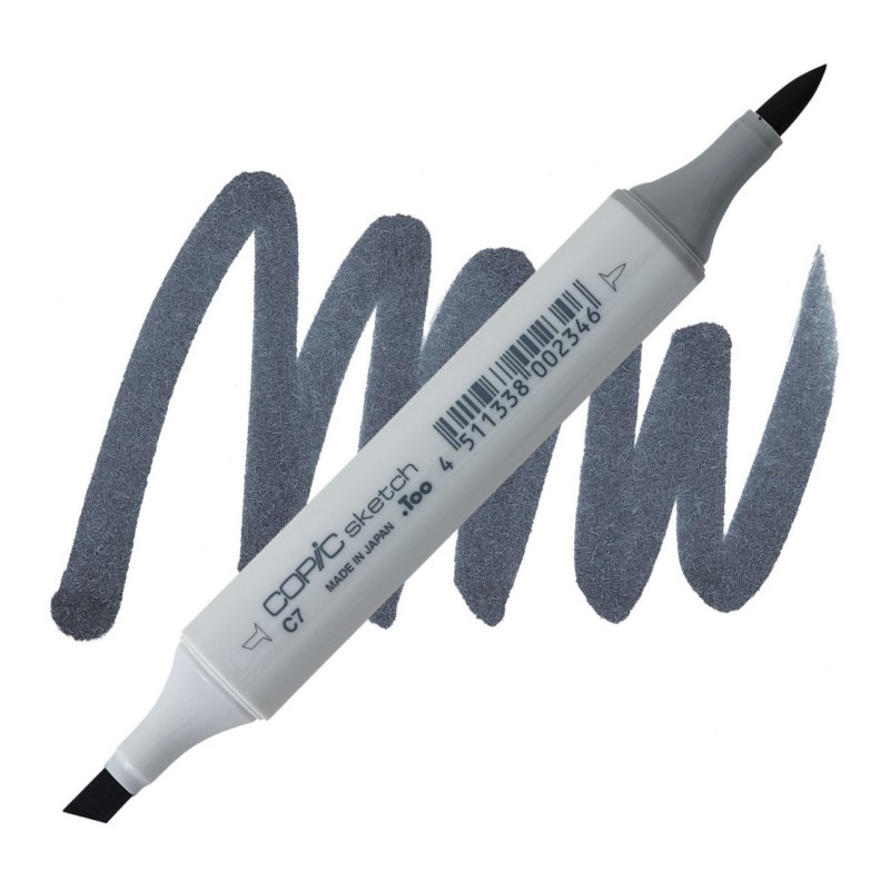 Lihová fixa COPIC Sketch oboustranná Brush & Chisel, C7 Cool gray 7