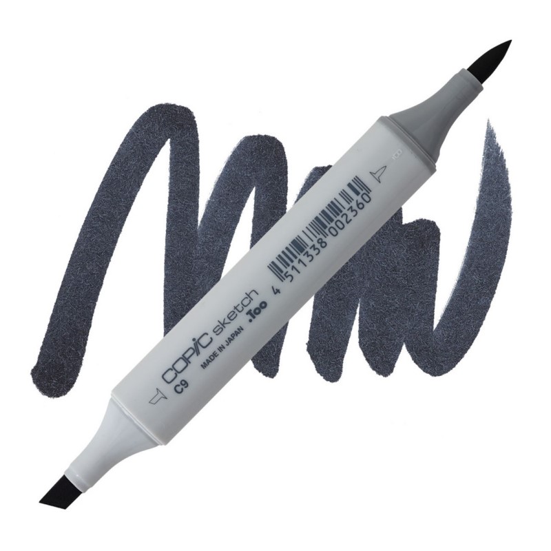 Lihová fixa COPIC Sketch oboustranná Brush & Chisel, C9 Cool gray 9