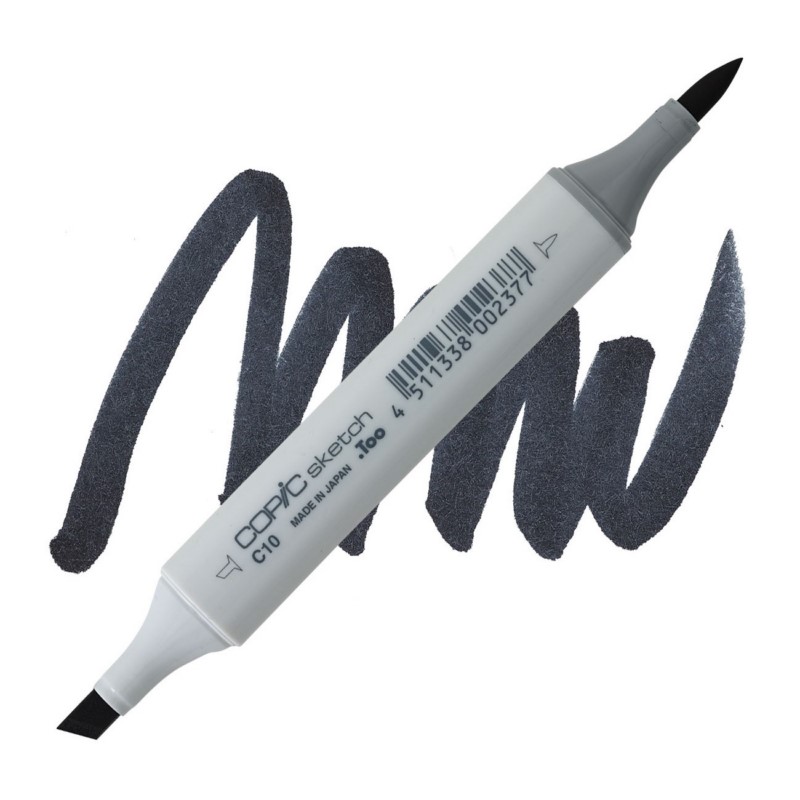 Lihová fixa COPIC Sketch oboustranná Brush & Chisel, C10 Cool gray 10