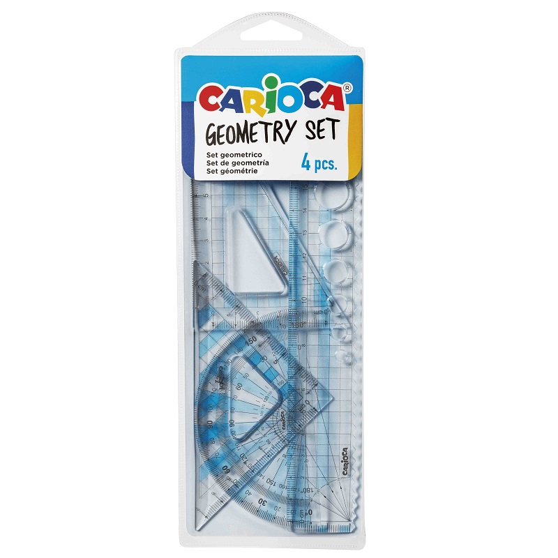CARIOCA Geometrická sada CARIOCA, 4ks pravítek
