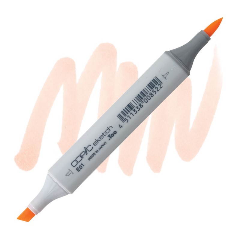 Lihová fixa COPIC Sketch oboustranná Brush & Chisel, E01 Pink flamingo