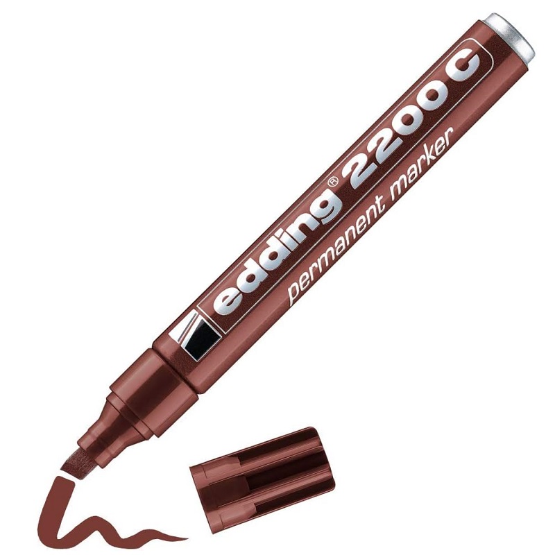 Permanentní popisovač EDDING 2200 C, hnědý