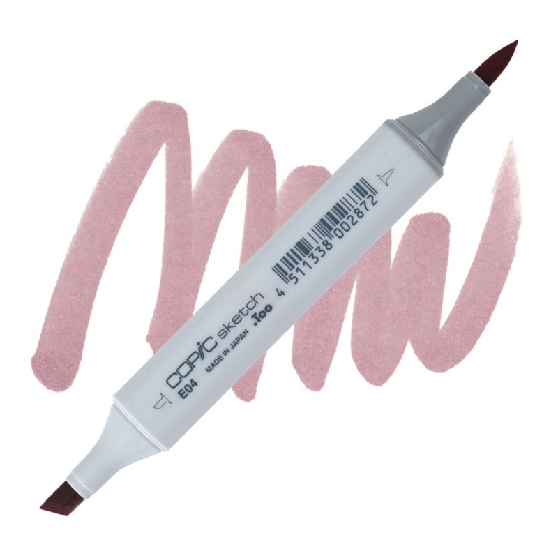 Lihová fixa COPIC Sketch oboustranná Brush & Chisel, E04 Lipstick natural